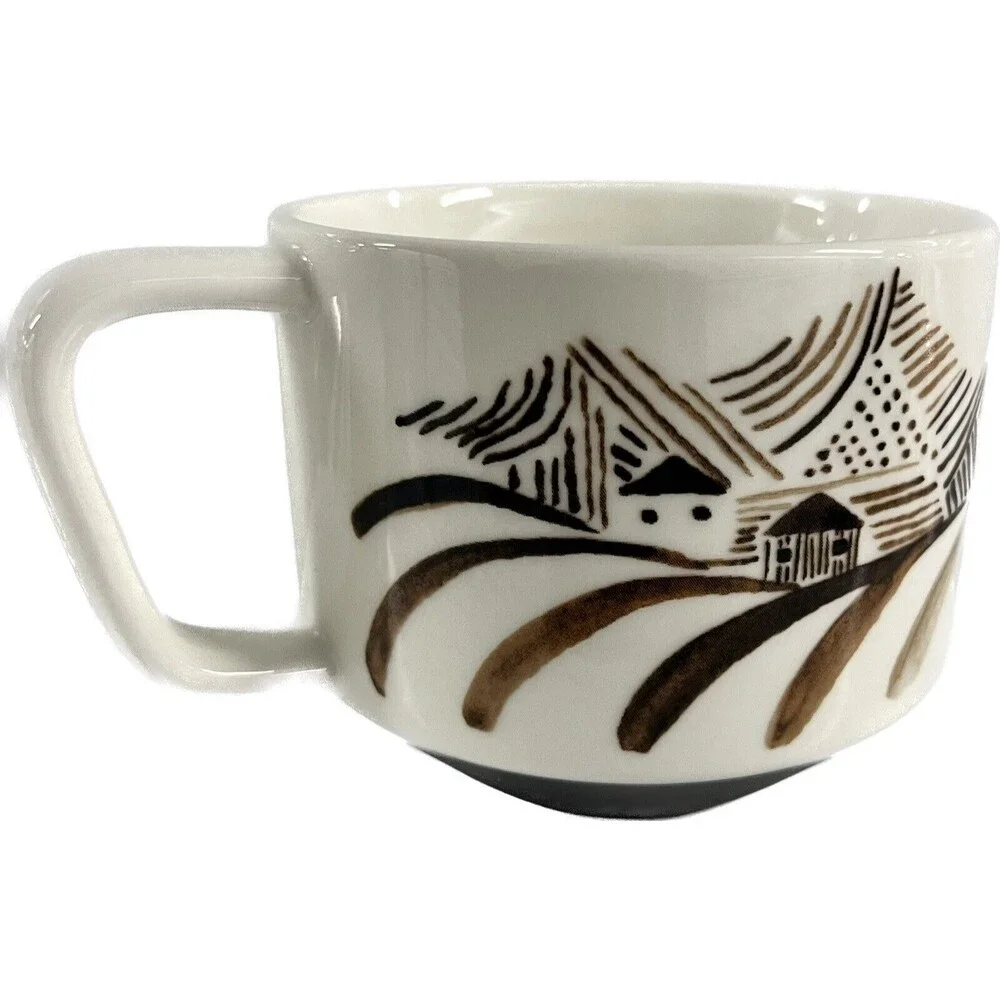 Starbucks Coffee Mug Artisan 2014 Series 03/08 Brown House Land Ceramic Canadian - Picture 3 of 13